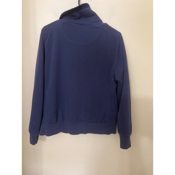 L.L.Bean Womens Navy Fleece-Lined Full-Zip Jacket L Cotton Polyester Blend - Picture 5 of 9